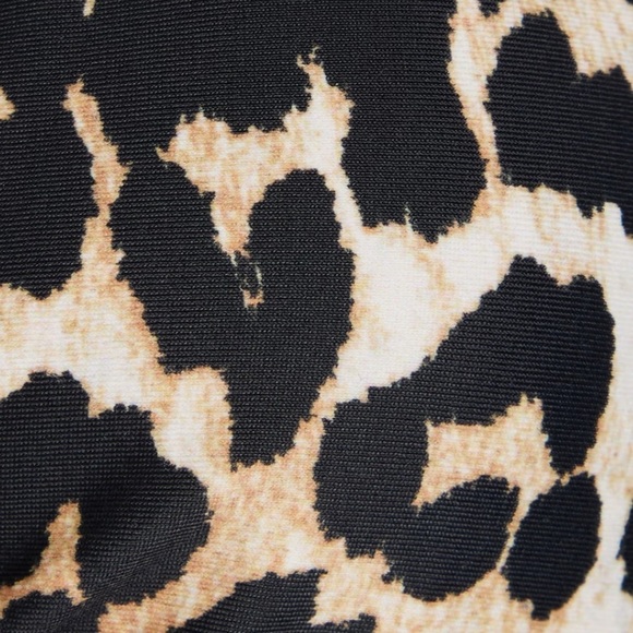 NWT GANNI Leopard-print triangle bikini top M - Picture 4 of 6